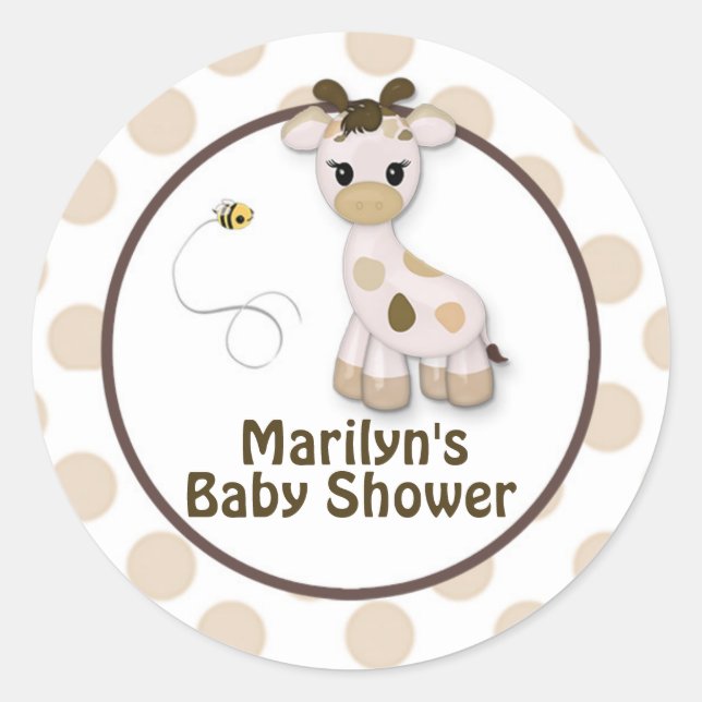 Stickers Baby shower Snickerdoodle Giraffe (Devant)