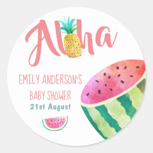 Stickers Baby shower tropical Fruit Melon ALOHA