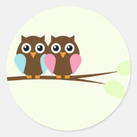 Stickers Baby shower Twin Owens