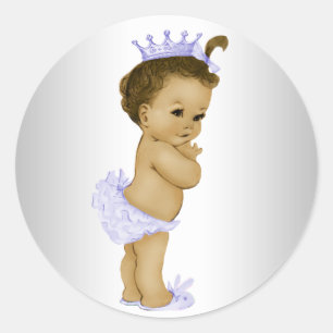 Stickers Baby shower vintage Lavender violet