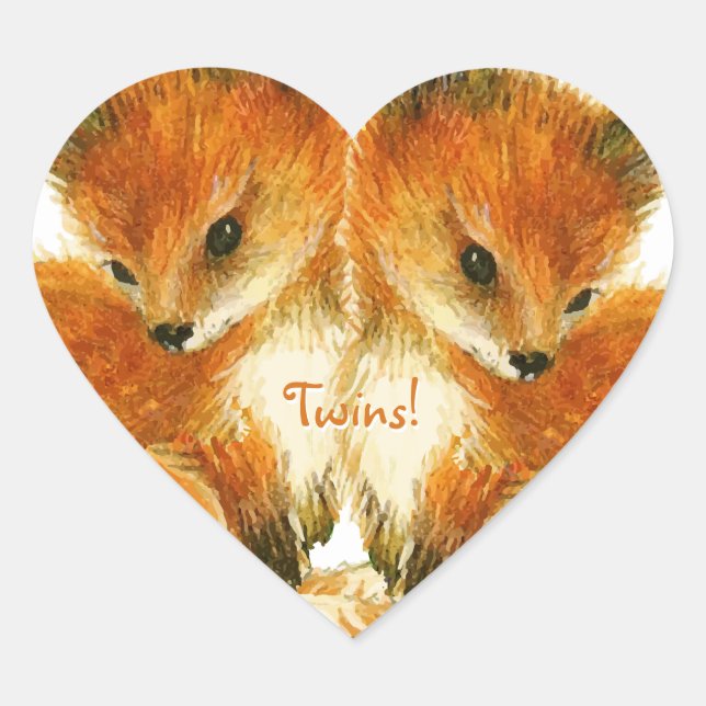 Stickers Baby Twin Fox (Devant)