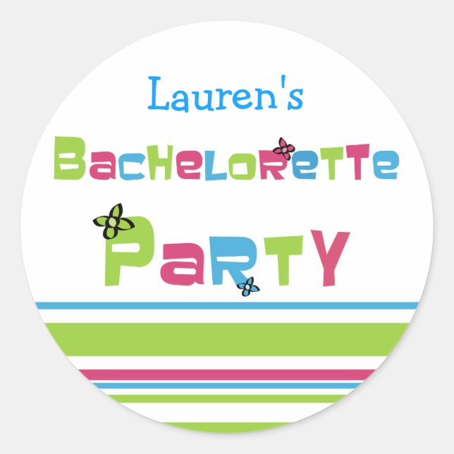 Stickers Bachelorette Party (Devant)
