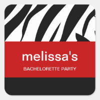 Stickers Bachelorette Zebra Print