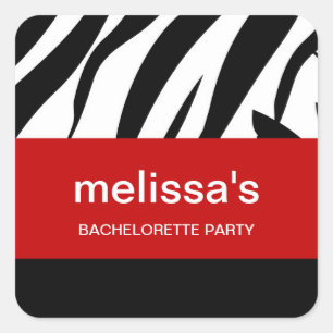 Stickers Bachelorette Zebra Print