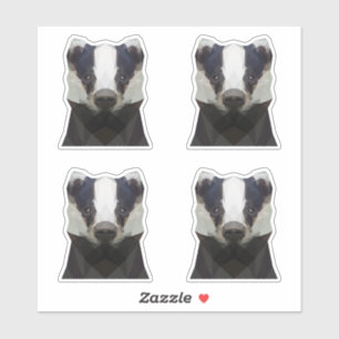 stickers badger géométrique mignon