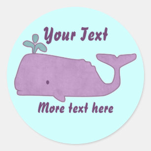 Stickers baleine violette