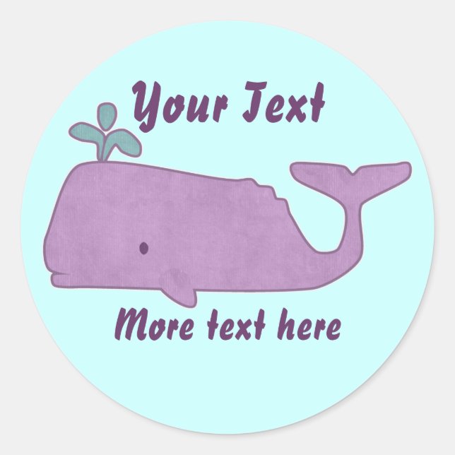 Stickers baleine violette (Devant)
