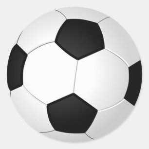 Stickers balle de soccer blanc, écriture mains ou 