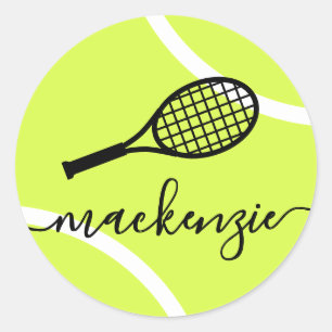 Stickers balle de tennis Nom du script personnalis