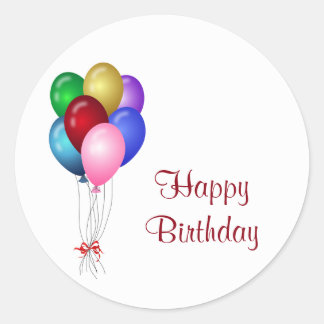 Stickers Ballons d'anniversaire heureux