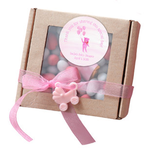 Stickers Ballons d'ours en peluche rose Aquarelle