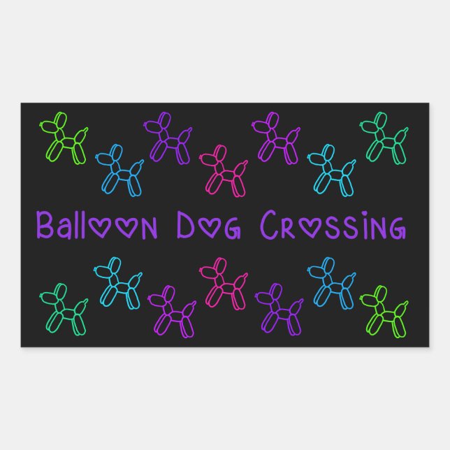 Stickers Balloon Dog Crossing (Devant)