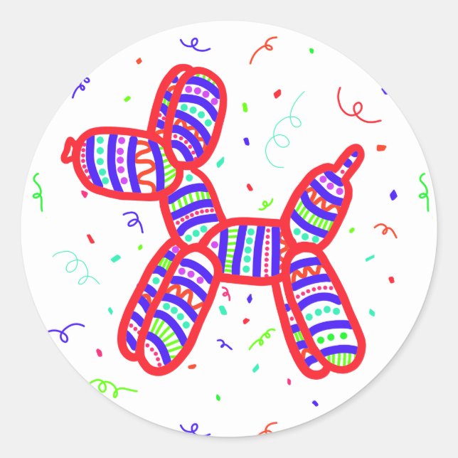 Stickers Balloon Dogs Party (Devant)