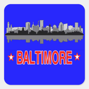 Stickers Baltimore Skyline Travel