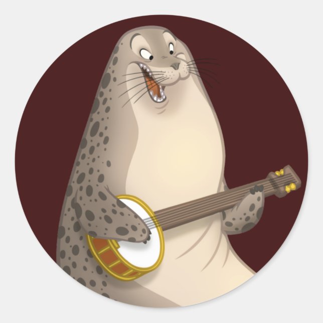 Stickers Banjo Strummin' Seal (Devant)