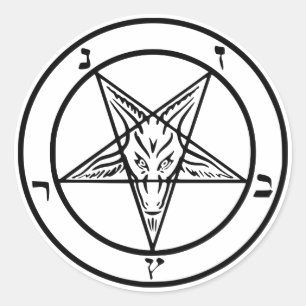 Stickers Baphomet Noir Personnalisable