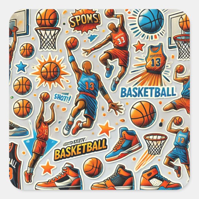 Stickers basketball éffrayant Halloween (Devant)