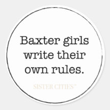 Stickers "Baxter Girls" - 6 pk