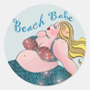 stickers Beach Babe Mermaid