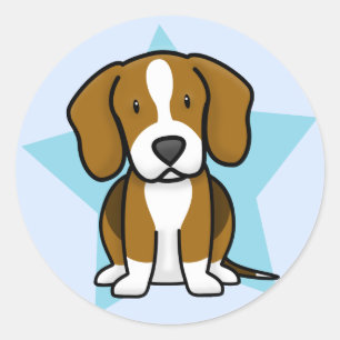 Stickers Beagle Kawaii Star