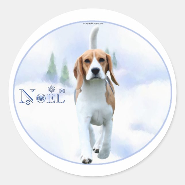 Stickers Beagle Noel (Devant)