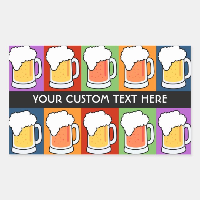 stickers BEER Pop Art personnalisés (Devant)