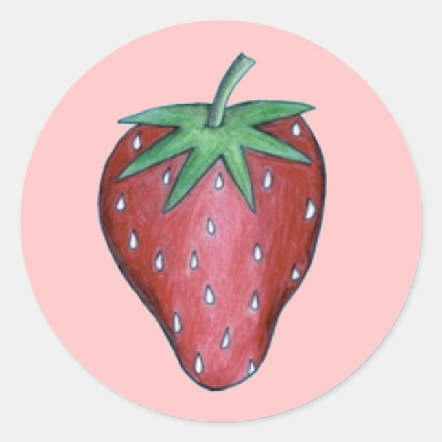 Stickers Berry aux fraises rouges (Devant)