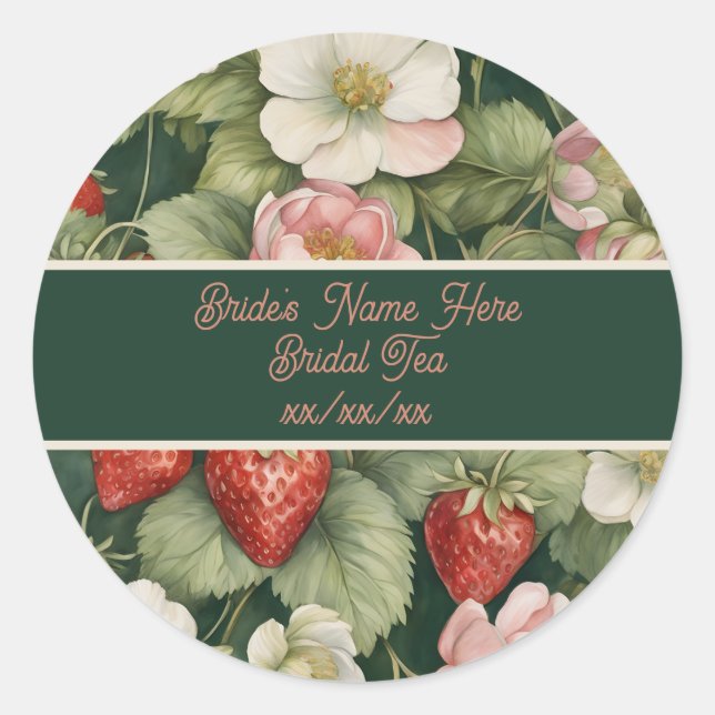 Stickers "Berry in Love" Fleurs et fraises (Devant)