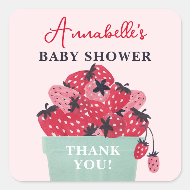 Stickers Berry Sweet Baby shower Favoriser (Devant)