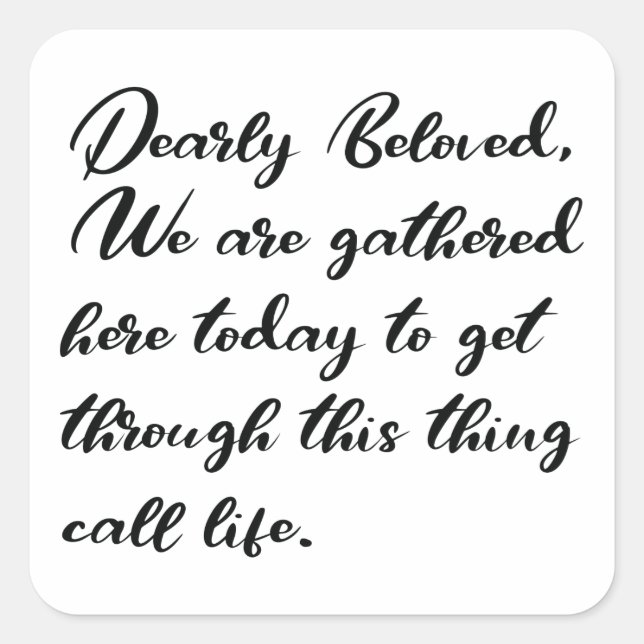 Stickers Bien-Aimés, Nous Sommes Rassemblés Ici (Devant)