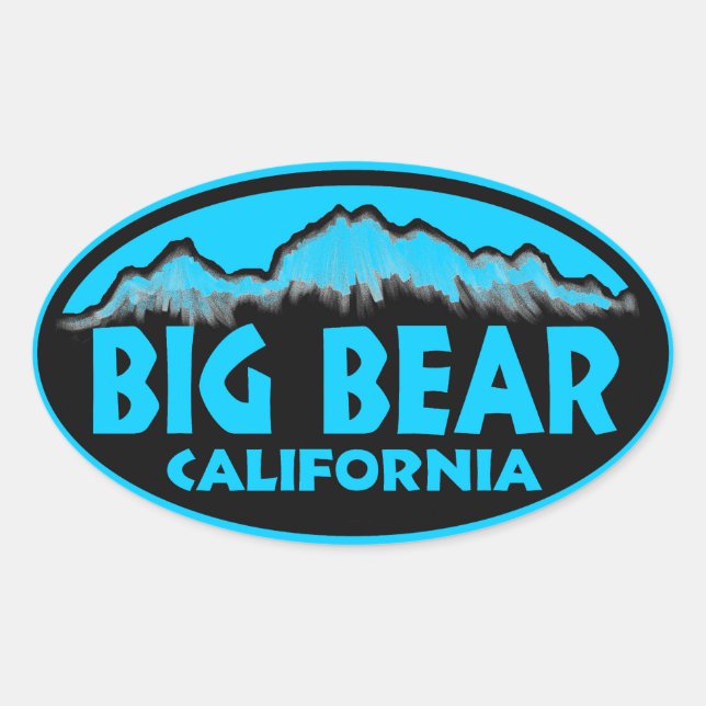 stickers Big Bear California blue oval (Devant)