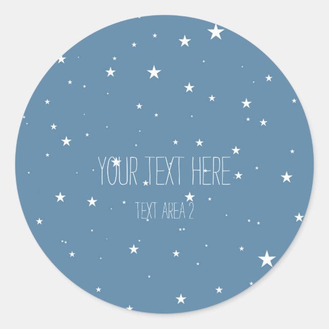 Stickers Big & Little Stars Blue Celestial Favoris (Devant)