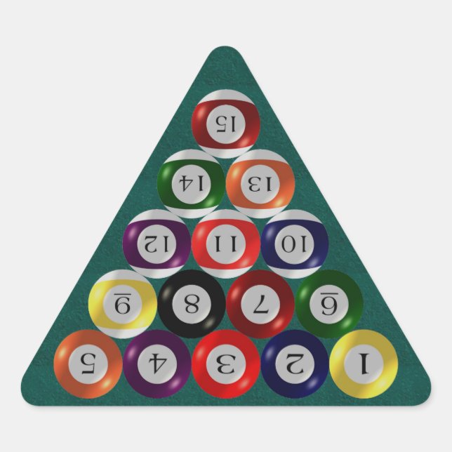 Stickers - Billard - Boules en rack (Devant)