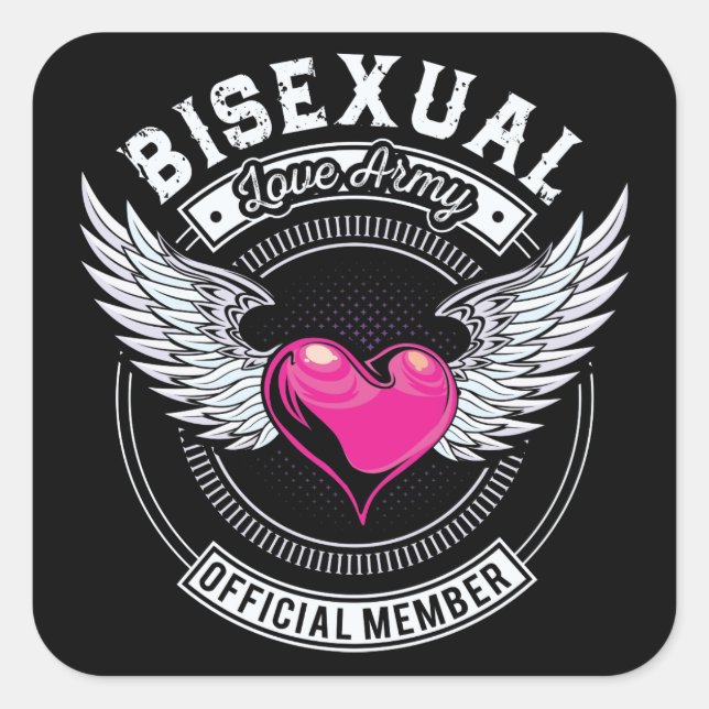 Stickers Bisexual Love Army (Devant)