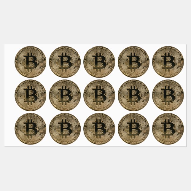 Stickers Bitcoin (Feuille)