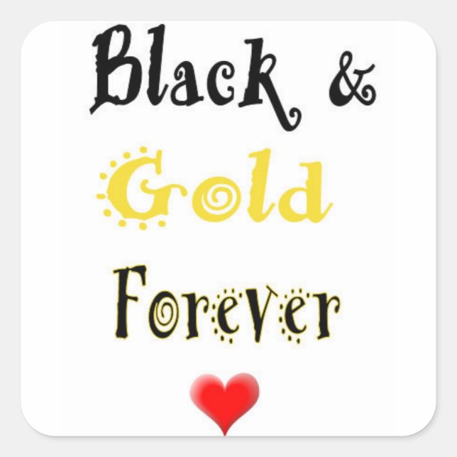 Stickers Black and Gold Forever (Devant)