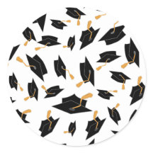 Stickers Black and Gold Graduation