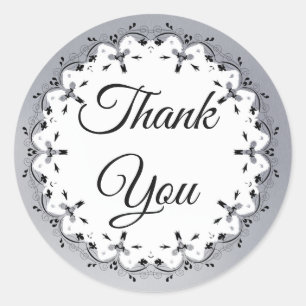 Stickers Black and SilverThank You