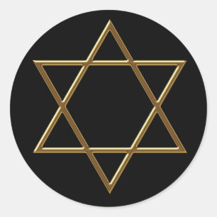 Stickers Black Gold Star de David