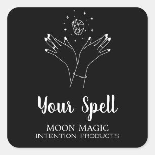 Stickers Black Jar Spell Hands