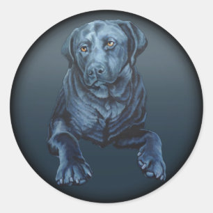 Stickers Black Lab Blue Dog Art Stickers