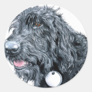 Stickers Black Labradoodle