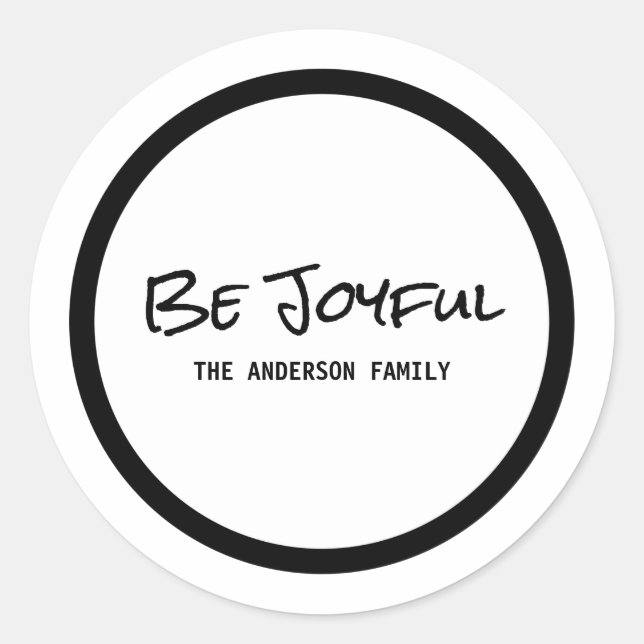 Stickers Black Simple Be Joyeux Holiday Stickers (Devant)
