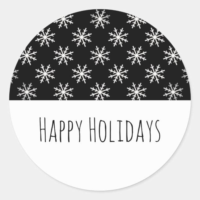Stickers Black Simple Snowflake Holiday (Devant)