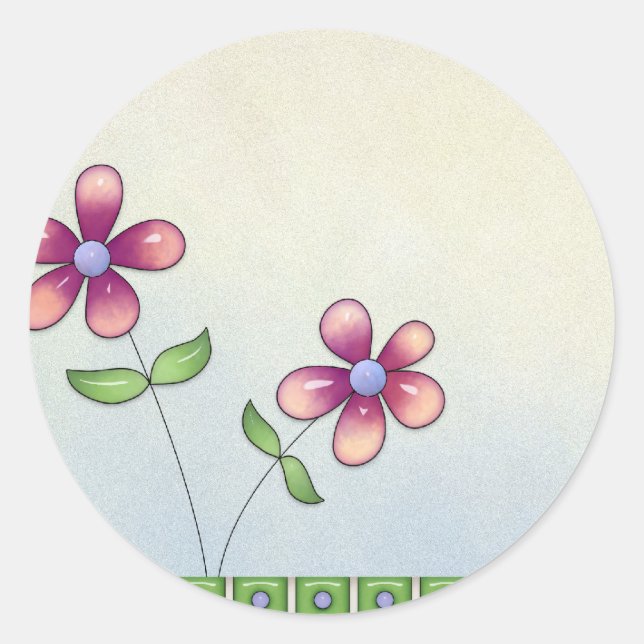 Stickers Blank Whimiscal Little Flowers (Devant)