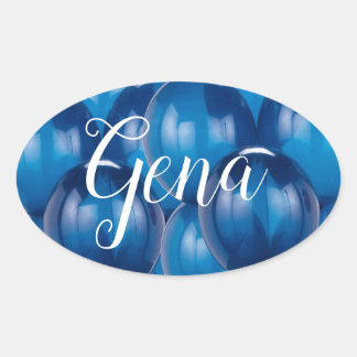 Stickers Bleu Balloon et Modèle Enveloppe Seals