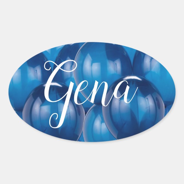 Stickers Bleu Balloon et Modèle Enveloppe Seals (Devant)