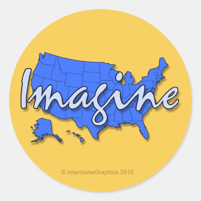 Stickers bleus 50 États (Devant)