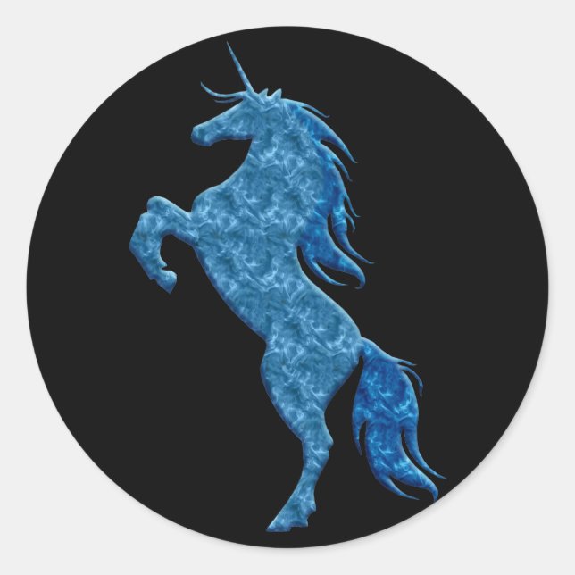Stickers Blue Fire Unicorn (Devant)