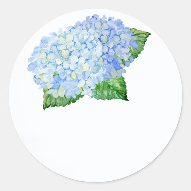 Stickers Blue Hydrangea Wedding Favor (Devant)